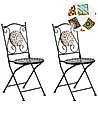 Set of 2 Garden Chairs CASARIO Metal Black