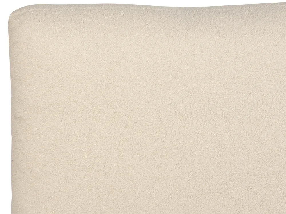 Bed Boucle MELLE 160 x 200 cm (EU King Size) Beige_882607