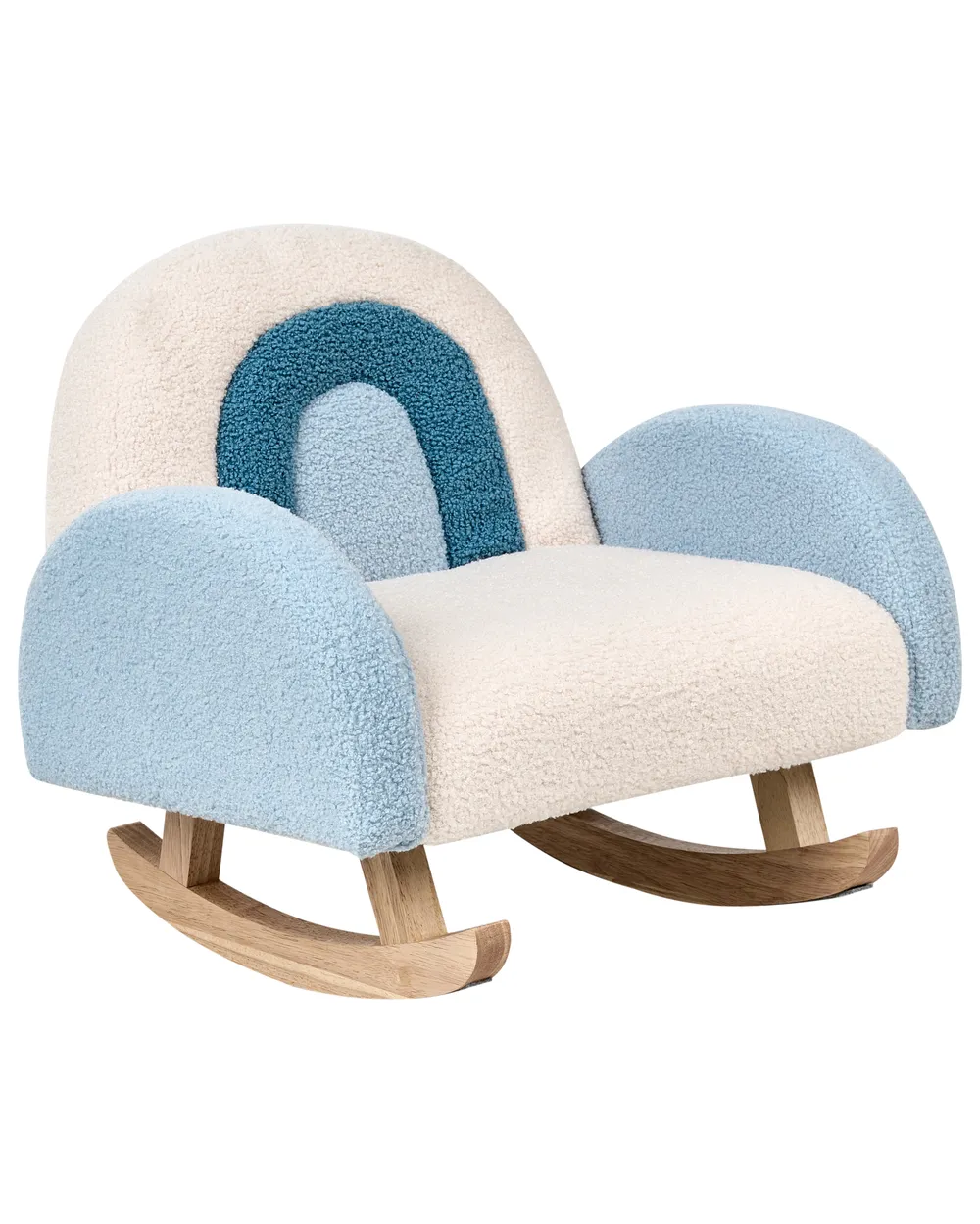 Kids Rocking Chair Rainbow OMBO Boucle Light Blue_977409