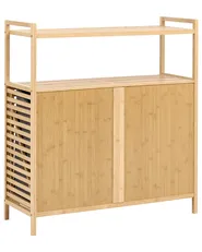 Tilt-Out Laundry Cabinet CEJAR 88 cm Bamboo Light Brown_1144742