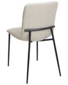 Set of 4 Fabric Dining Chairs Light Beige GLENDIVE_928976