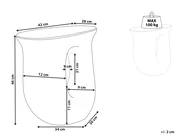 Stolik pomocniczy IDRO 42 cm 28 cm Efekt lastryko Złamana biel_987186
