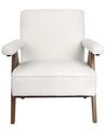 Fauteuil en bouclé blanc EVJE_927193