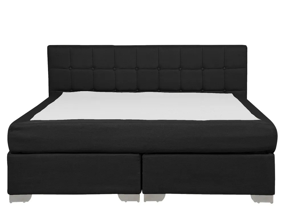 Lit Boxspring Tissu ADMIRAL 160 x 200 cm Noir_679073