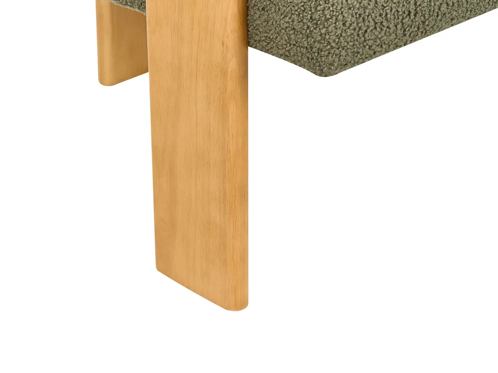 Sofa 2 Seater ILBRO Boucle Green/ Light Brown_984842