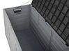 Garden Storage Box 112 x 50 cm Grey with Black LOCARNO_812120