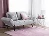 Sofa Bed 2 Seater BREKKE Fabric Light Grey