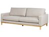 3 Seater Fabric Sofa Beige SIGGARD_920876