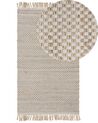 Tapis beige à carreaux 80 x 150 cm ZERDALI_807266