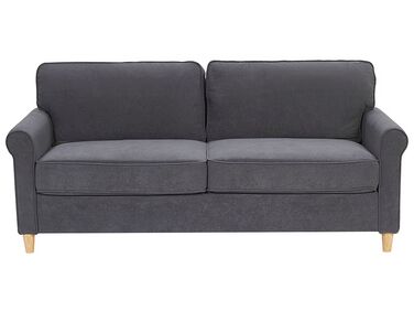 3 Seater Velvet Sofa Grey RONNEBY