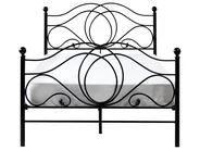 Łóżko Metal LYRA 120 x 200 cm Czarny_1026486