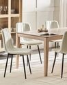 Set of 4 Velvet Dining Chairs Off-White KALISPELL_929027