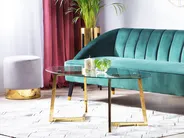 Coffee Table FRESNO Glass Gold_733042
