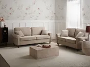 Sofa 2 Seater GINNERUP Fabric Taupe_1035436