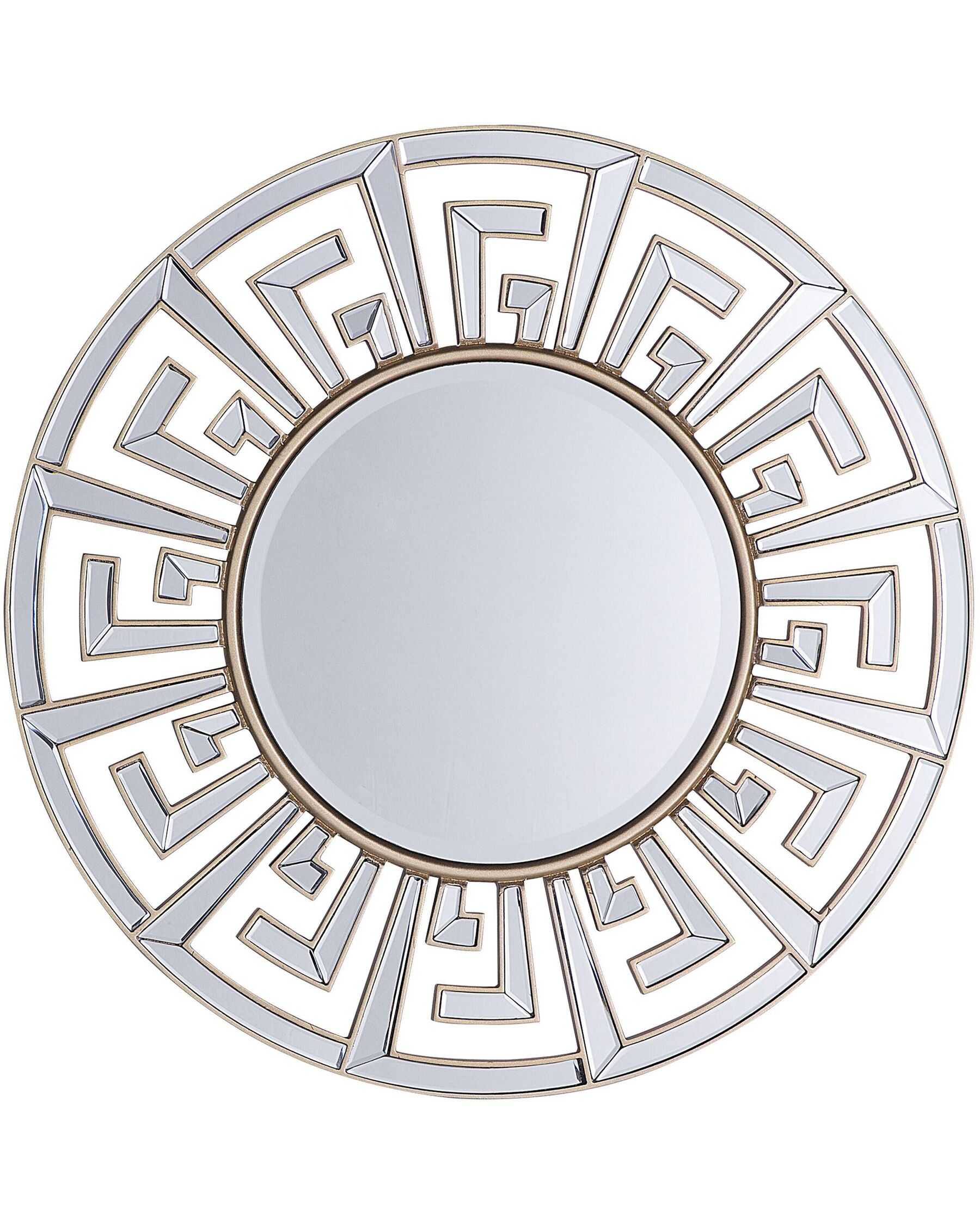 Metalowe okrągłe lustro ścienne ø 70 cm złote FLERS_904041