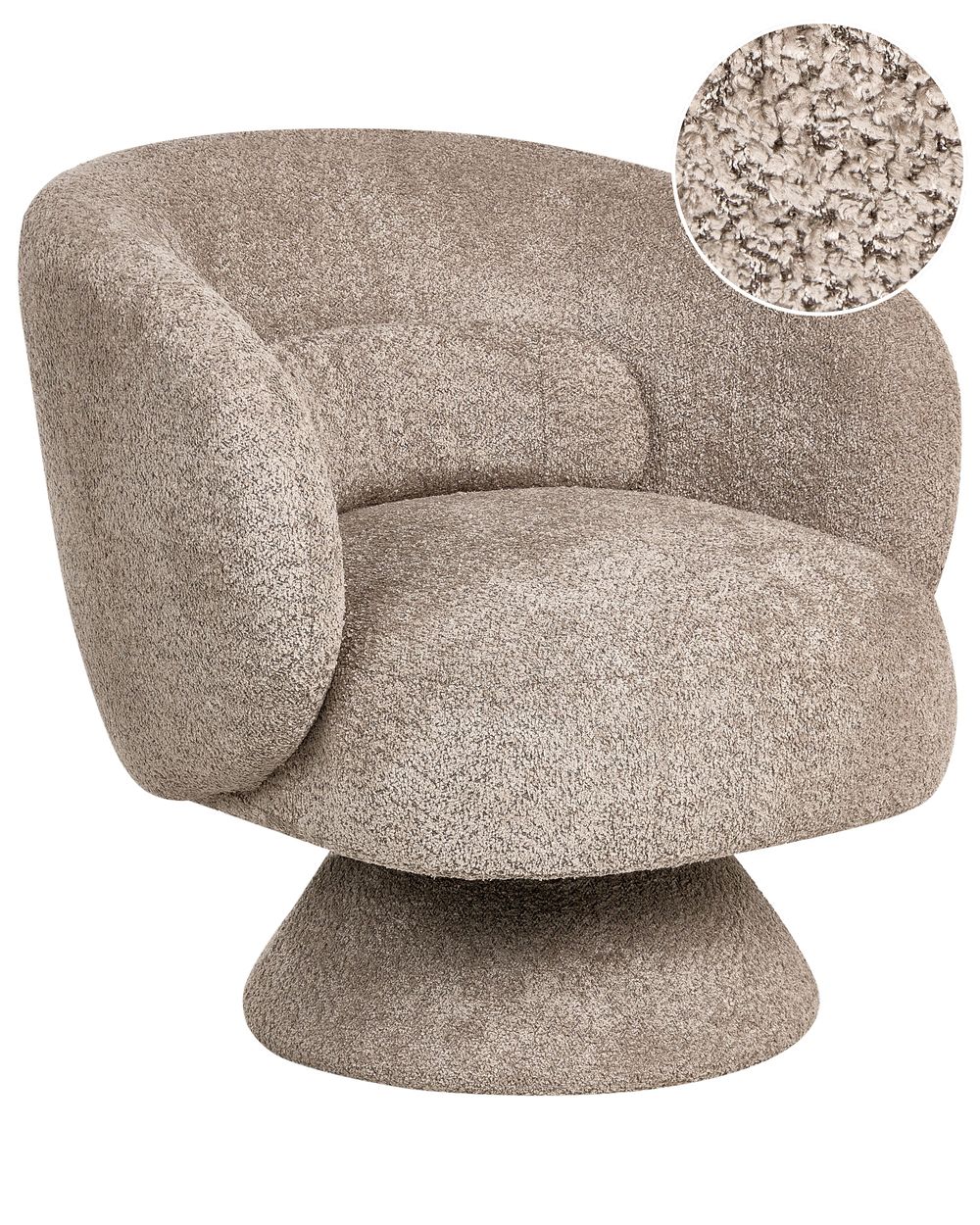 Dreje stol LIEKSA Boucle Beige