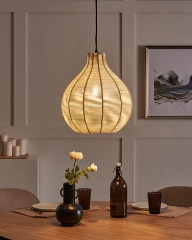 Rope Pendant Lamp Beige GUAVA