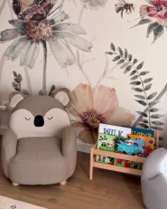 Kids Armchair Koala HERVIK Fabric Grey_1036041