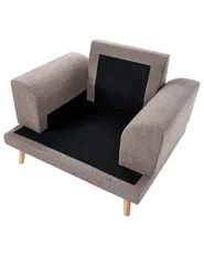 Armchair KILDAL Fabric Brown_1058392