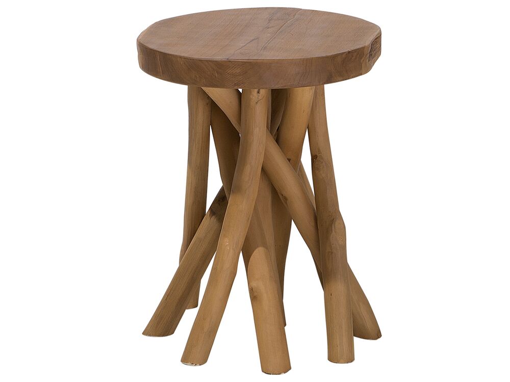 Teak Wood Side Table MERRITT Beliani