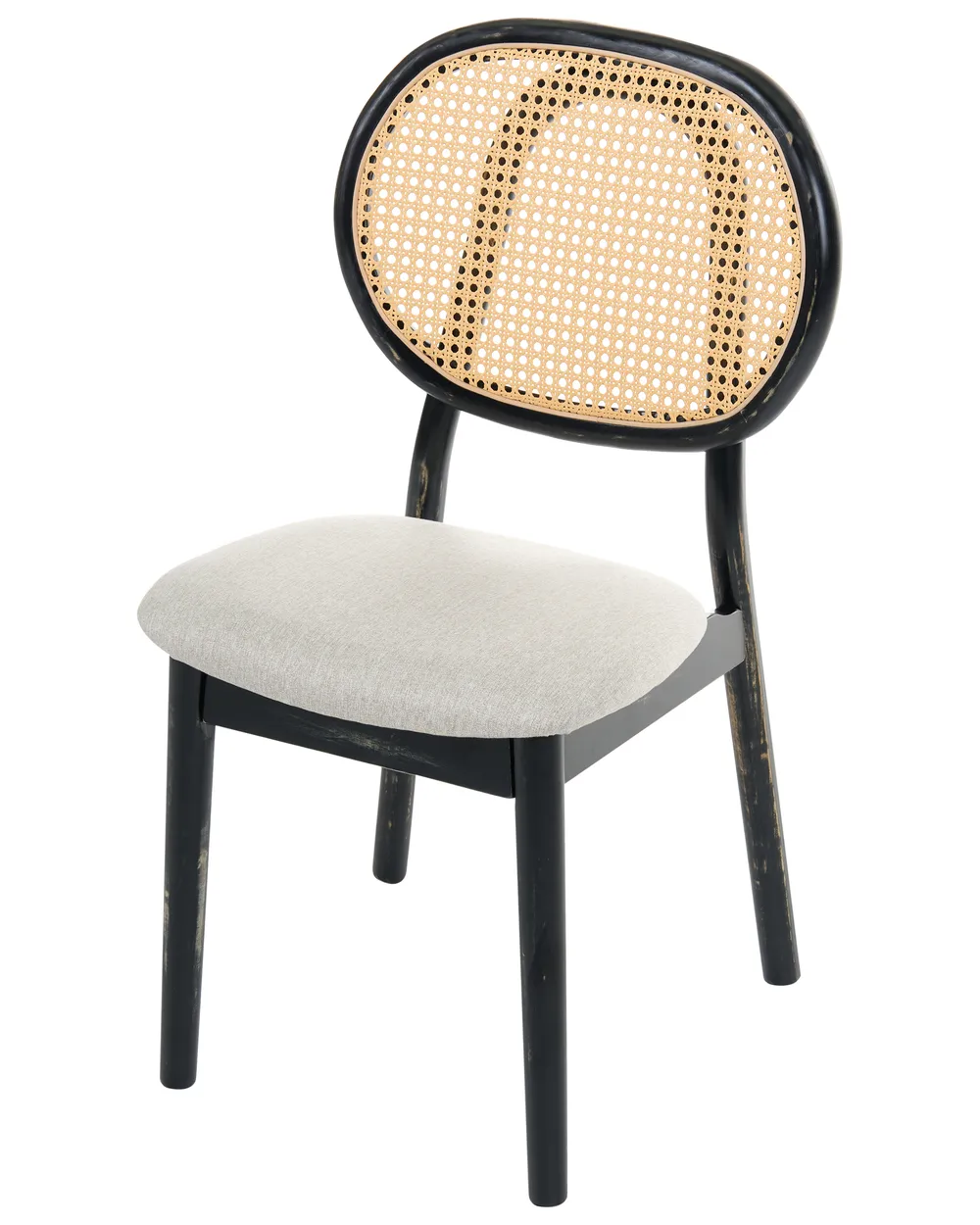 Set di 2 sedie GAVIOTA Legno Nero/Beige_1095783