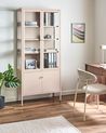 Vitrine mit Glastüren OXTED 80 cm Metall Beige