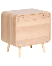 2 Drawer Bedside Table SCONE Light Brown_1083126
