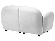 Sofa dla 2 osób JULE Boucle Złamana biel_1145551