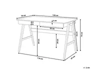 Biurko SHESLAY 120 cm 70 cm z szufladami Biały_799707