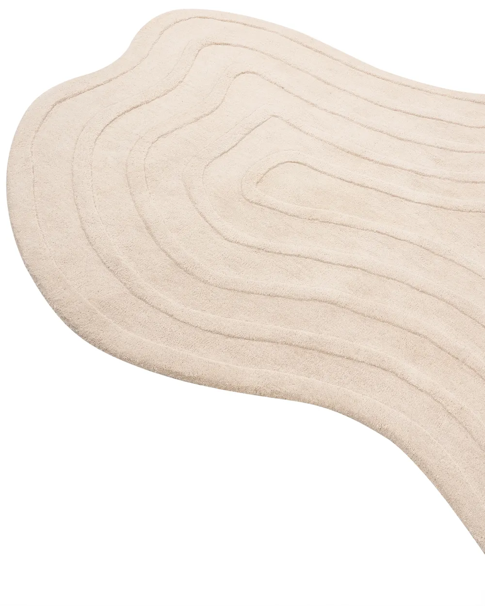 Rug SATNA Beige 160 x 230 cm Wool_1036965
