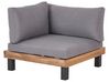 Lounge Set zertifiziertes Akazienholz hellbraun 5-Sitzer Auflagen grau FRAZZANO_932981