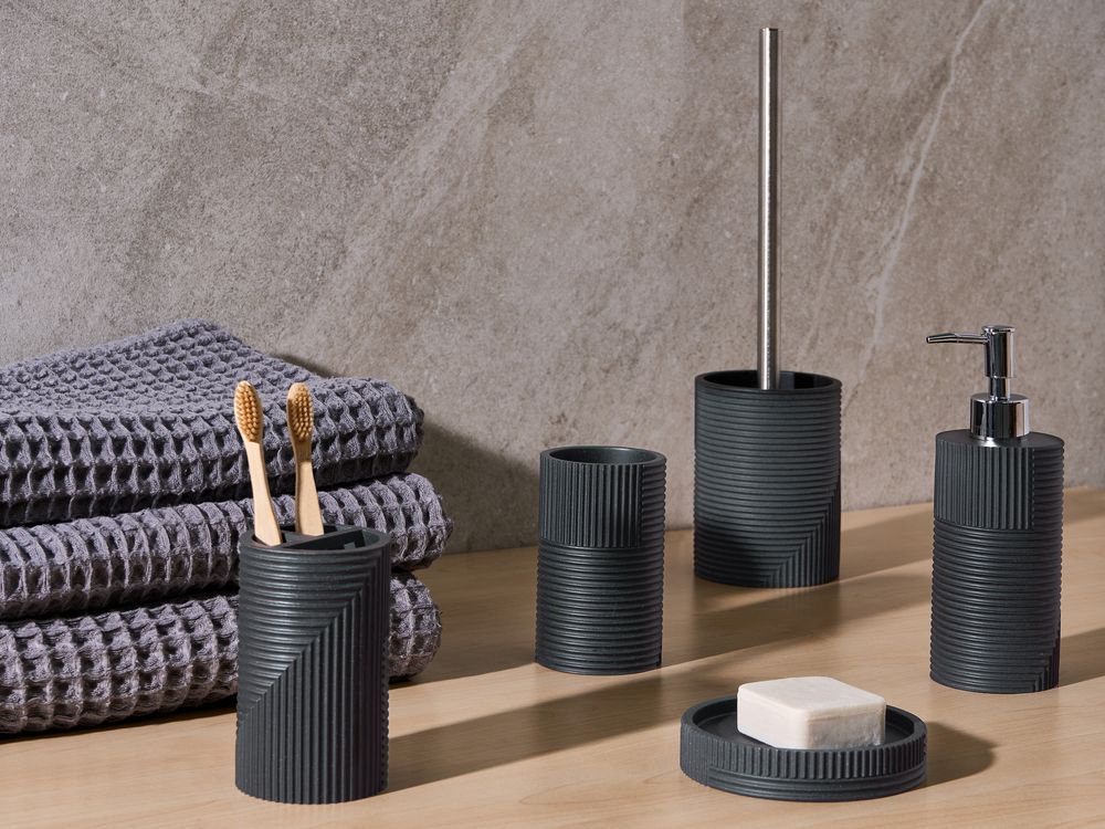 Set de 5 accessoires de salle de bain SEPAHUA Noir