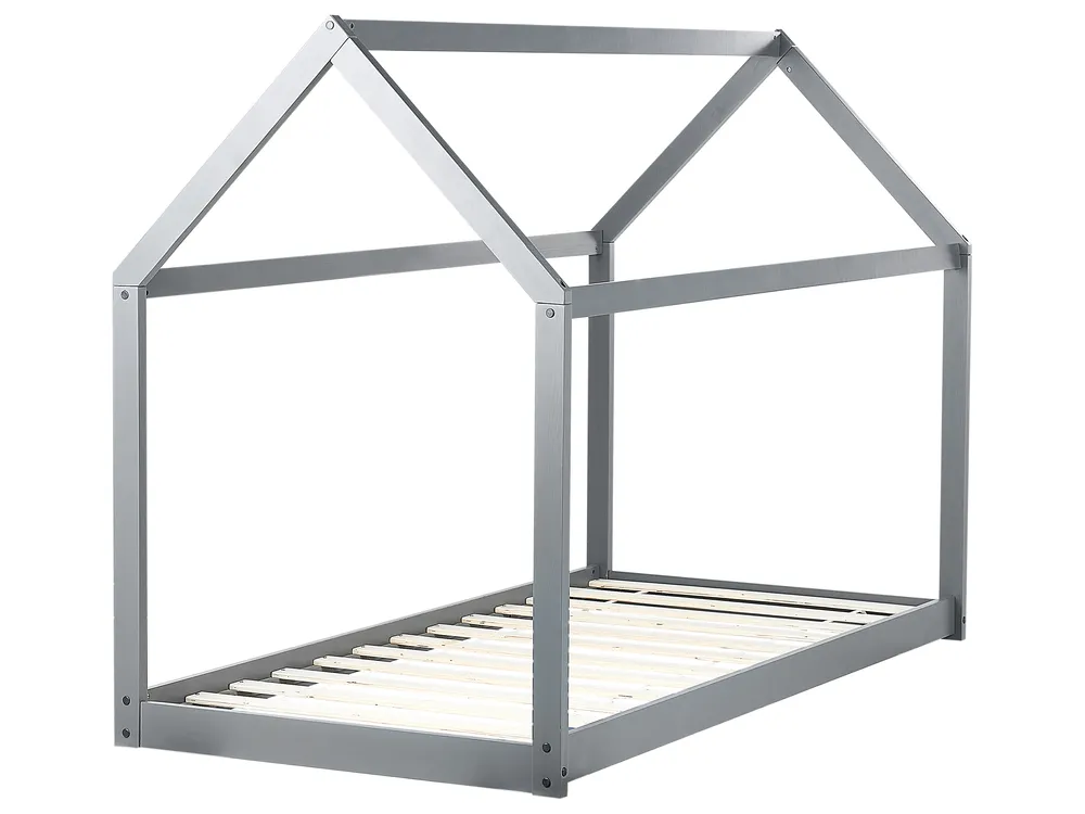 Letto per bambini Casa Legno di pino TOSSE 90 x 200 cm Grigio_945928