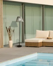 Solar Outdoor LED Floor Lamp LUETE Grey_1042522