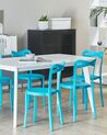 Conjunto de 6 sillas de comedor azul turquesa CAMOGLI_809334