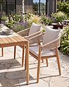 Lot de 2 chaises de jardin MARZAMEMI Acacia Gris clair