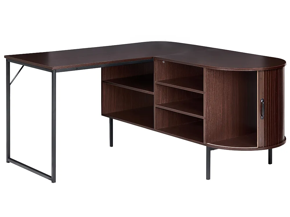 Sarok íróasztal SOLARI 140 cm 140 cm Sötétbarna_1191546