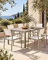 Conjunto de 6 sillas de jardín GROSSETO Acero inoxidable Blanco