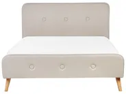Letto Tessuto RENNES 140 x 200 cm Beige chiaro_684064