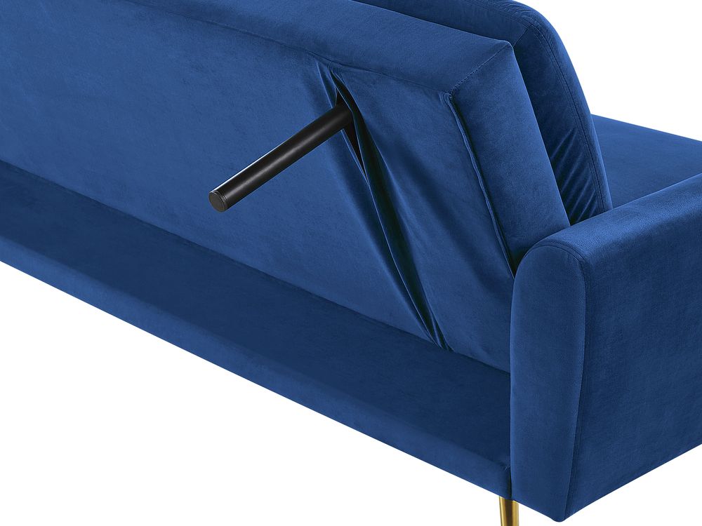 Navy blue velvet sleeper sofa discount