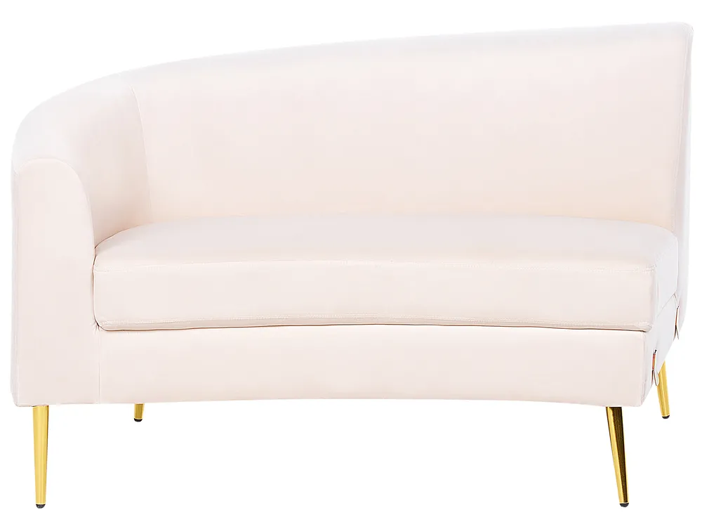 Divano semicircolare 4 posti MOSS Velluto Beige chiaro_851362