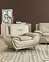 Armchair LEIRA Faux Leather Beige