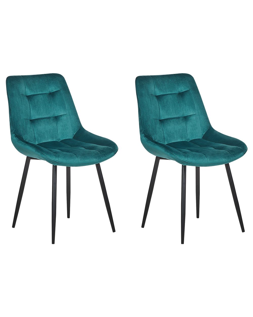 Set di 2 sedie da pranzo MELROSE Velluto Turchese
