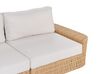 Lounge Set Rattan naturfarben 4-Sitzer Auflagen beige OLIVERI_933689