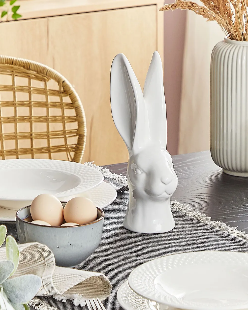 Accessoire Décoratif Lapin GUERANDE Céramique Blanc_1183219
