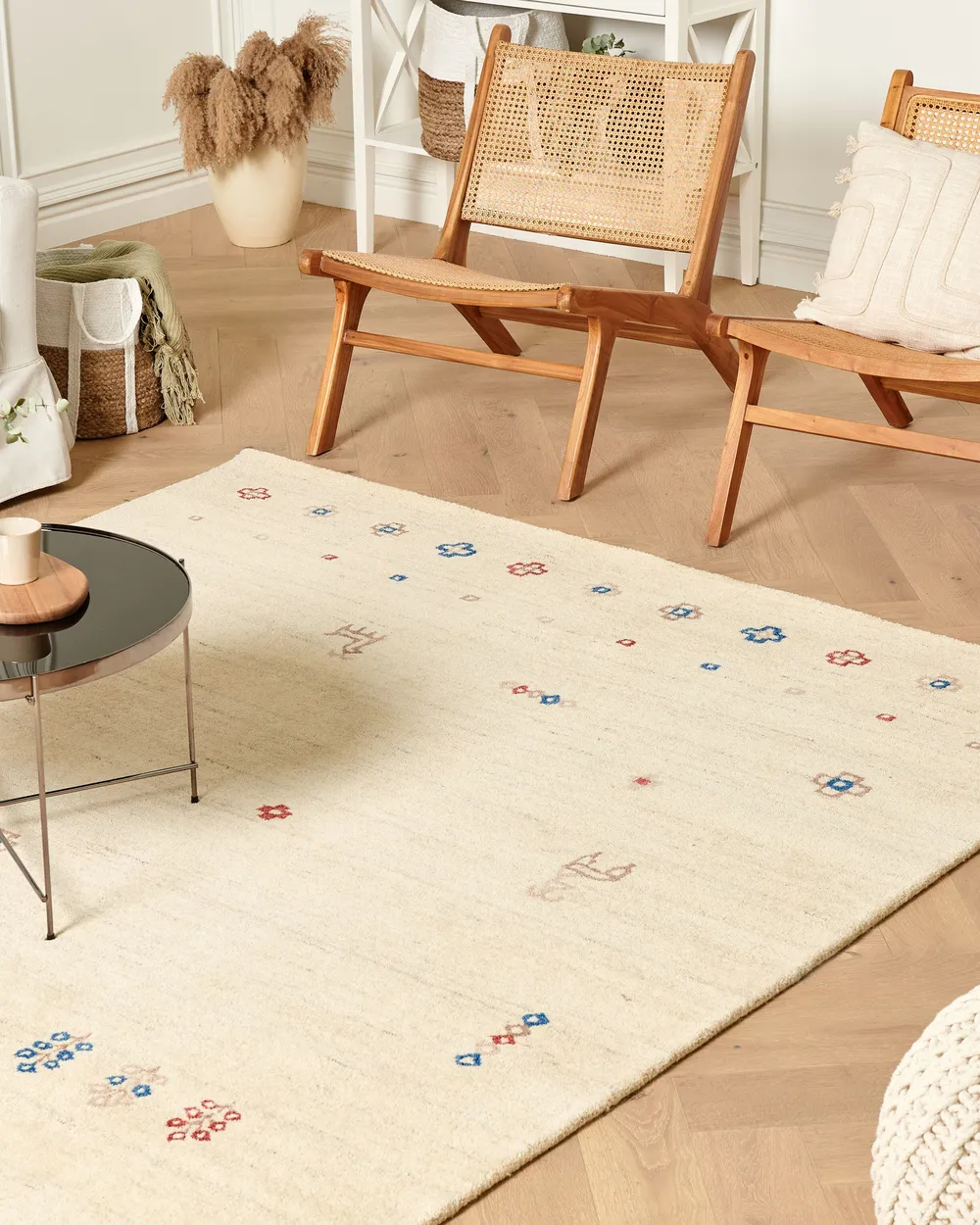 Rug SULUCA Beige 200 x 300 cm Gabbeh Wool