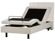 Adjustable Bed Fabric DUKE 90 x 200 cm (EU Single) Light Beige_973297