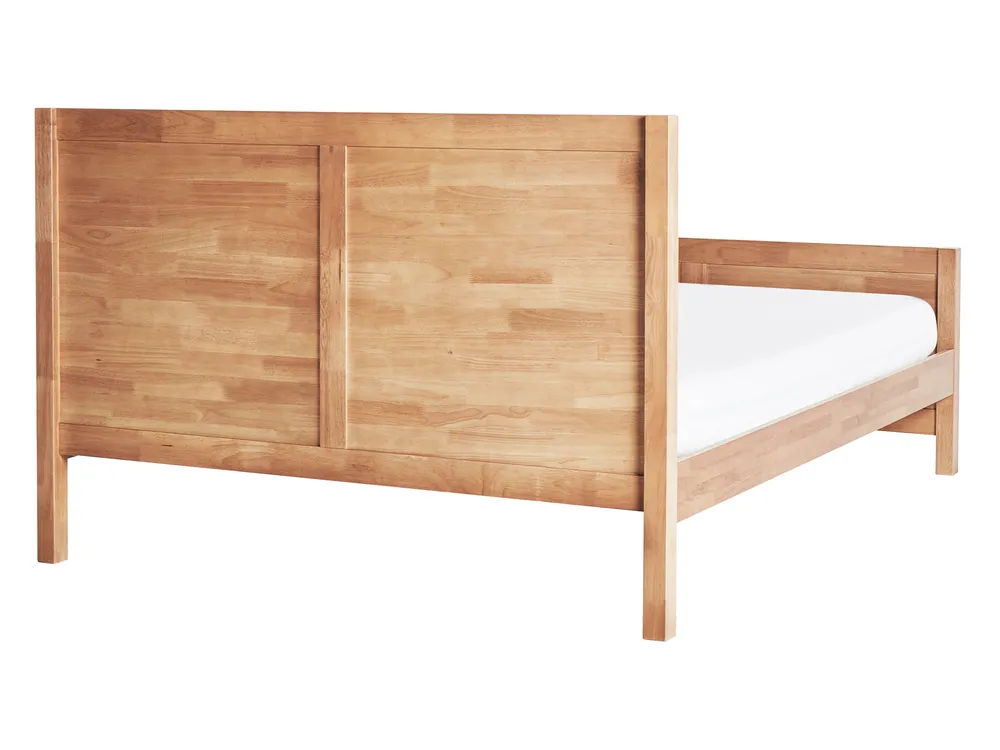 Bett mit Lattenrost Holz CHAMPAGNAT 140 x 200 cm Hellbraun_960181