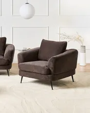 Armchair KJAER Chenille Dark Brown_1006613