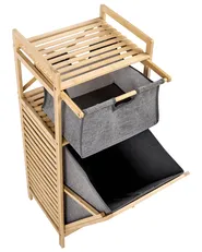 Tilt-Out Laundry Cabinet CUTERVO 40 cm Bamboo Light Brown_1135808